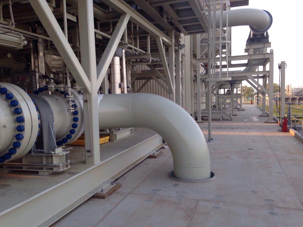 Photos from the construction of the Gulf Trace Compressor Station