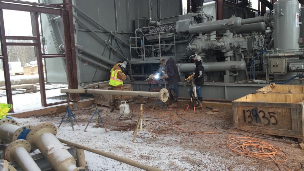 Photos of the Nichols Compressor Station construction