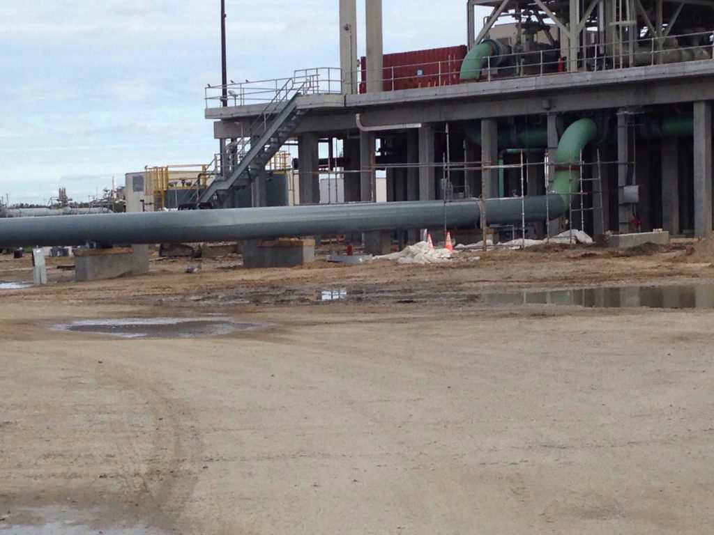 Photos from the construction of the Gulf Trace Compressor Station